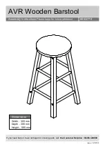 Предварительный просмотр 1 страницы Argos Habitat AVR Wooden Barstool 600/5779 Assembly Instructions