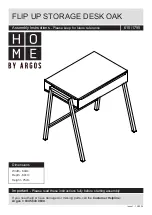 Предварительный просмотр 1 страницы Argos Home 615/1795 Assembly Instructions Manual