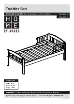 Argos HOME Jesse Toddler Bed 707/3676 Assembly Instructions Manual предпросмотр