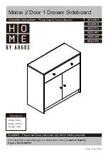 Предварительный просмотр 1 страницы Argos HOME Maine 2 Door 1 Drawer Sideboard Assembly Instructions Manual