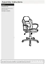 Preview for 8 page of Argos HOME MID BACK GAMING CHAIR BLK 608/8734 Assembly Instructions Manual