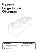 Argos Hygena Large Fabric Ottoman Quick Manual предпросмотр