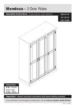 Предварительный просмотр 1 страницы Argos Mendoza 228/2723 Assembly Instructions Manual