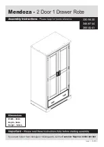 Предварительный просмотр 1 страницы Argos Mendoza 330/9430 Assembly Instructions Manual