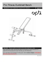 Preview for 1 page of Argos Opti Assembly & User'S Instruction