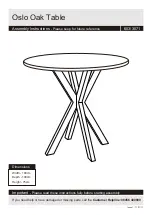 Argos Oslo Oak Table 603/3071 Assembly Instructions Manual preview