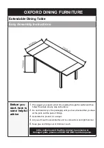 Предварительный просмотр 1 страницы Argos OXFORD DINING FURNITURE Easy Assembly Instructions