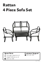 Preview for 1 page of Argos Rattan 4 Piece Sofa Set 502/2636 Manual