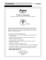 Preview for 23 page of Argos roger black series Assembly & User Manual