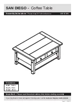 Предварительный просмотр 1 страницы Argos SAN DIEGO 408/8365 Assembly Instructions Manual