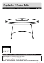 Предварительный просмотр 1 страницы Argos Seychelles Table 801/8300 Assembly Instructions Manual