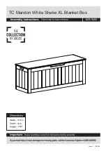 Argos TC Marston White Shake XL Blanket Box 620/9465 Assembly Instructions Manual предпросмотр