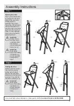 Предварительный просмотр 3 страницы Argos Theo Folding Bar Stool 600/0262 Assembly Instructions