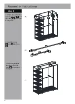 Предварительный просмотр 7 страницы Argos Triple Metal And Polycotton Wardrobe Assembly Lnstructions