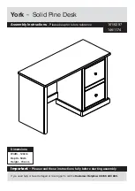 Preview for 1 page of Argos York 146/1174 Assembly Instructions Manual