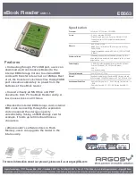 Preview for 1 page of Argosy EB663 Specifications