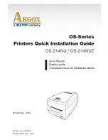 Предварительный просмотр 1 страницы Argox OS Series Quick Installation Manual