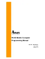 Preview for 1 page of Argox PA-60 Programming Manual