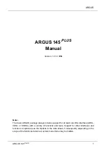 Argus 145 Plus Manual preview