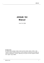 Предварительный просмотр 1 страницы Argus 152 Manual