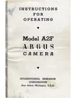 Argus A2F Instructions For Operating Manual предпросмотр