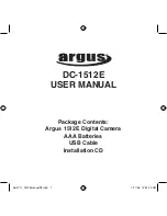 Предварительный просмотр 1 страницы Argus Argus DC-1512E User Manual