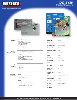 Preview for 1 page of Argus Argus DC-3185 Specification Sheet