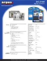 Argus DC-3195 Specifications preview