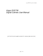 Argus DC2700 User Manual preview