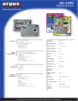 Argus QC-3185 Specification Sheet preview