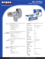 Preview for 1 page of Argus QC-3270dv Specification Sheet