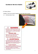 Preview for 22 page of Aria Child 6V VW New Beetle Customer Service Manual