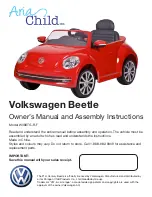 Aria Child W486TG-R-F Volkswagen Beetle Owner'S Manual And Assembly Instructions preview