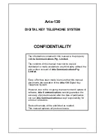 Preview for 2 page of Aria Aria-130 Installation Manual