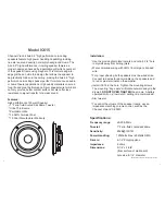 Preview for 2 page of Aria IC615 Instructions