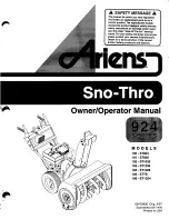 Ariens 100 - ST824 Owner'S Manual preview