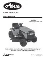 Ariens 42" Precision Gear Tractor Operator'S Manual preview