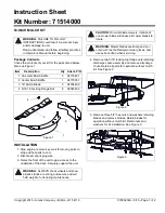 Предварительный просмотр 1 страницы Ariens 71514000 Instruction Sheet