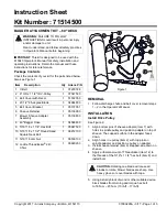 Ariens 71514500 Instruction Sheet preview