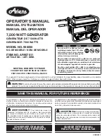 Ariens 7500 Watt Generator Operator'S Manual preview