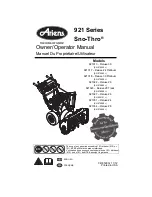 Ariens 921013 - DELUXE 30 Owner'S/Operator'S Manual preview