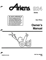 Ariens 924093 Owner'S Manual preview