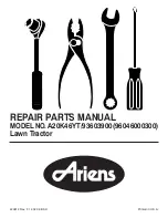 Ariens 93603900 Repair Parts Manual preview