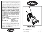 Ariens 961360 Owner'S Manual preview