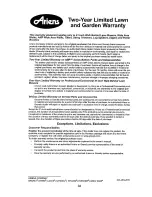 Preview for 34 page of Ariens 96136200 Owner'S Manual