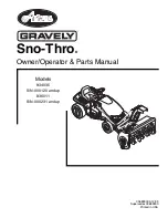 Preview for 1 page of Ariens GRAVELY Sno-Thro 834035 Owner/Operator & Parts Manual