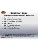 Ariens Path-Pro SS21E Quick Start Manual preview