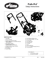 Preview for 1 page of Ariens Path-Pro Setup Instructions