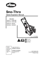 Ariens Sno-Thro 938000 Owner'S/Operator'S Manual preview