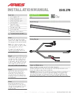 Preview for 1 page of Aries 1501278 Installation Manual